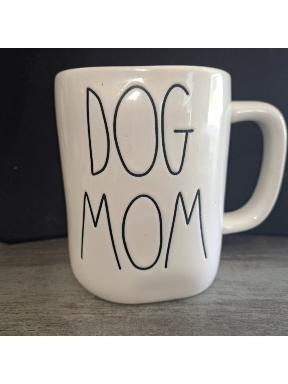 Rae Dunn Artesan Collection Dog Mom 16 Ounce Mug Ceramic White